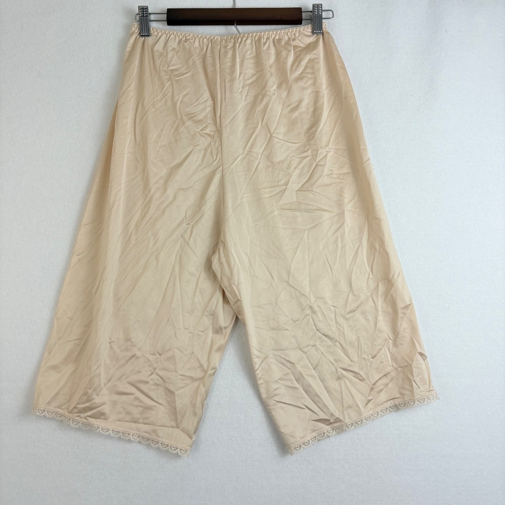 Cabernet Pettipants Slip Shorts Bloomers Nylon Beige Lace Medium Undergarment - Picture 3 of 9